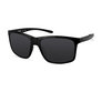 Casual Square Sunglasses - Smoked Shiny Black -