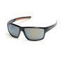 Casual Rectangular Sunglasses - Shiny Black/Orange