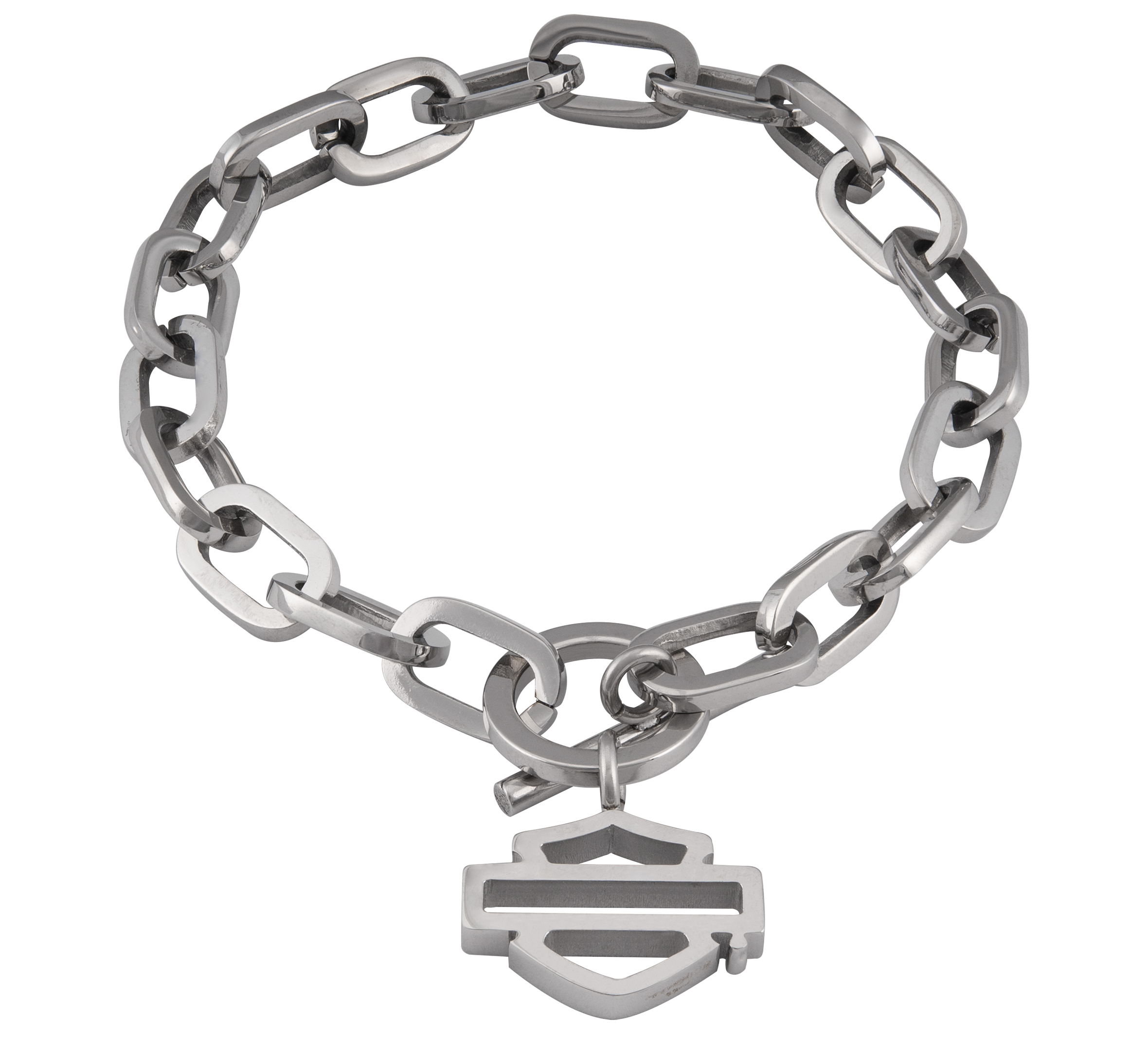 Women's Stainless Steel Bar & Shield Large Chain Bracelet | Harley ...