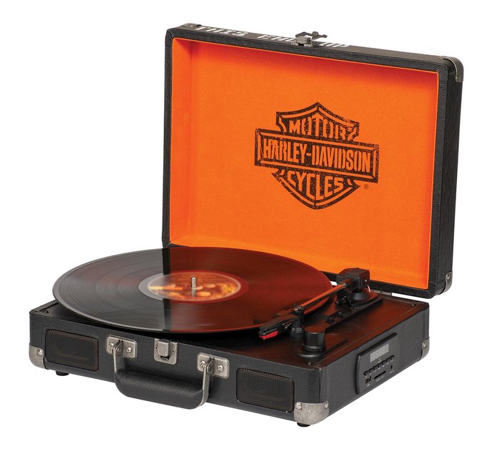 H-D Bar & Shield Portable Record Player 1