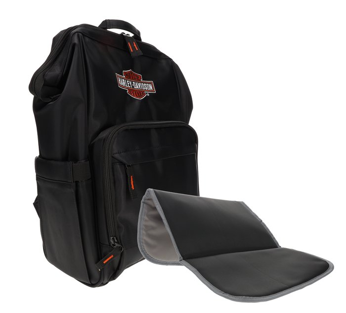 Harley Davidson Backpack Style Purse Genuine Black Leather Ladies Women Bag