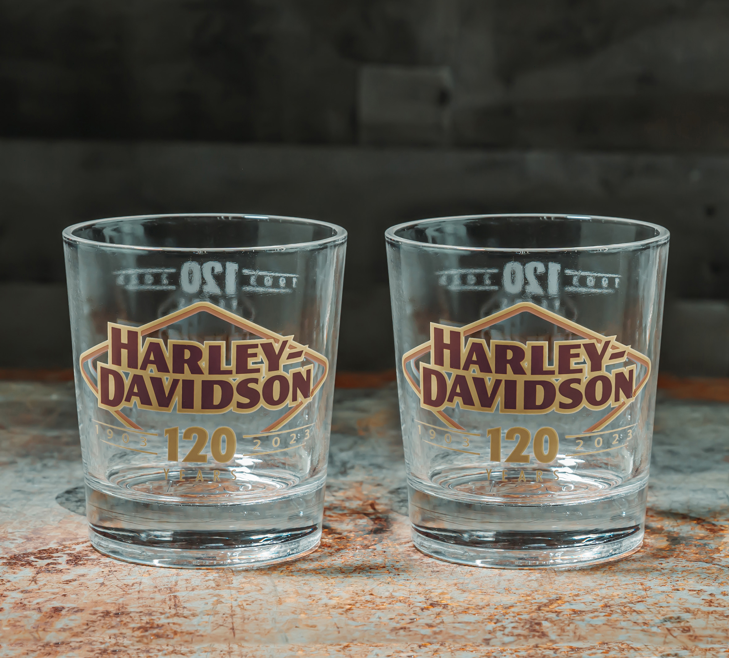 120th Anniversary DOF Glass Set of 2 | Harley-Davidson USA