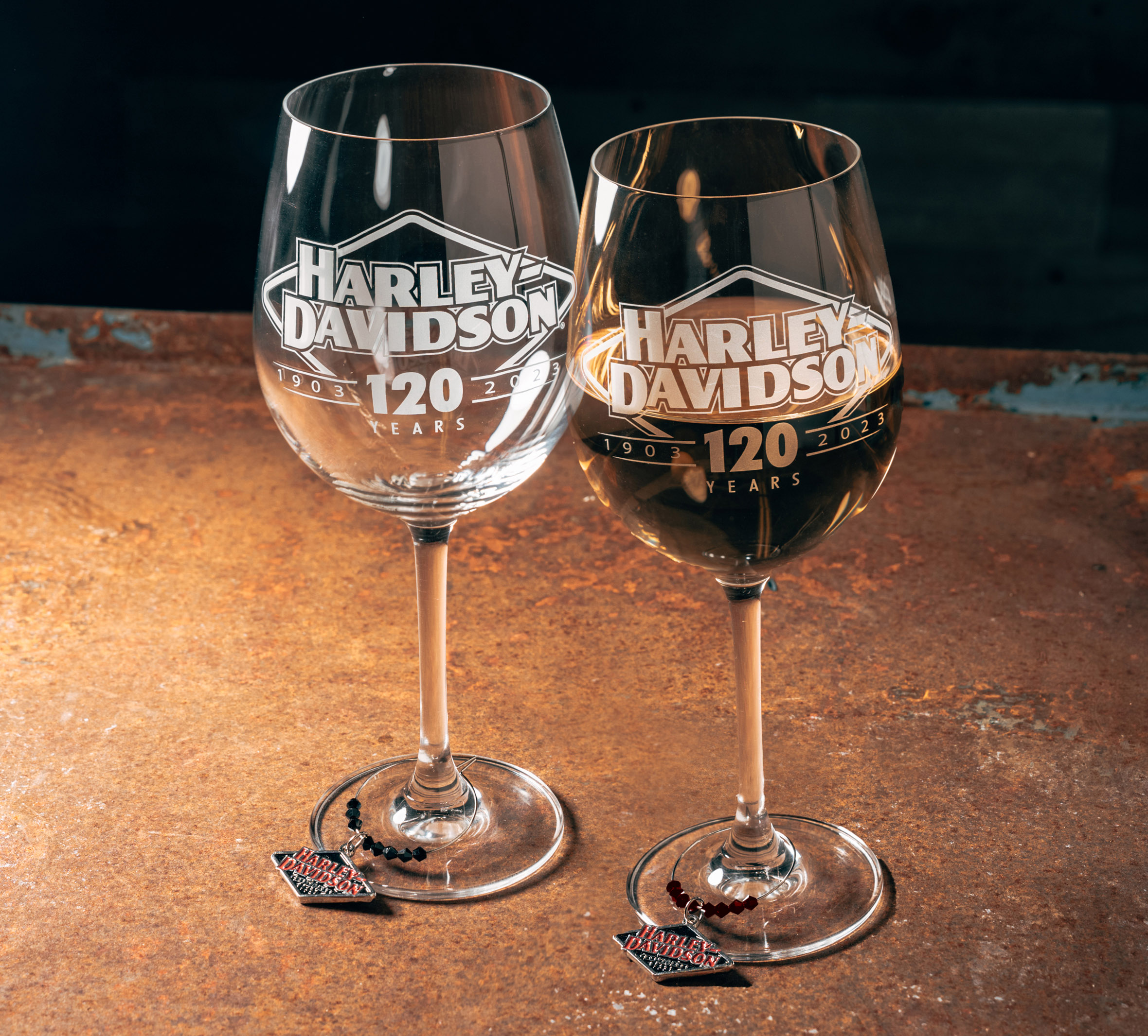 120th Anniversary Wine Glass Set of 2 | Harley-Davidson USA