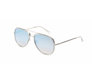 Plastic and Metal Combination Oval Sunglasses - Silver