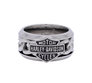 Men's Harley-Davidson Steel Chain Bar & Shield Ring