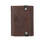 Men's Crazy Horse Eagle Trifold Brown Leather Wallet