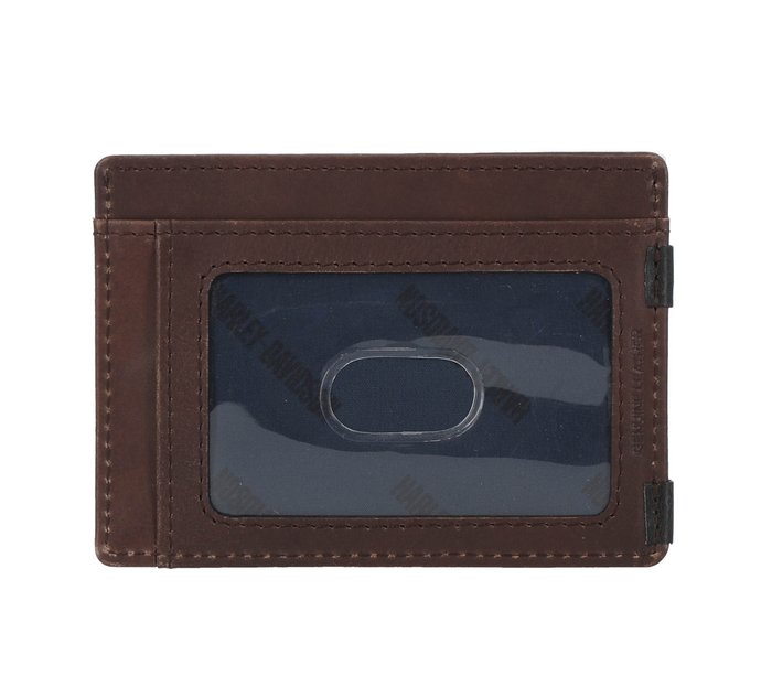 Dark Brown Leather Snap Button Fold Over Cash/Card Wallet - Leather Card  Cases - B26Leather | Handcrafted Goods | Birmingham