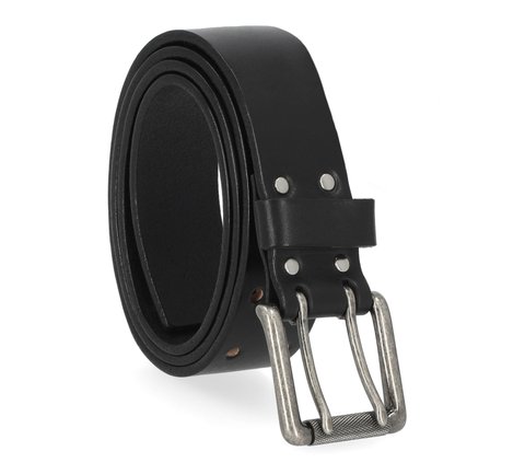 Brass Knuckle Styled Belt Buckle with Prong Attachment - Black