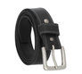 Men's Mod Core Double Stitch Black Leather Belt