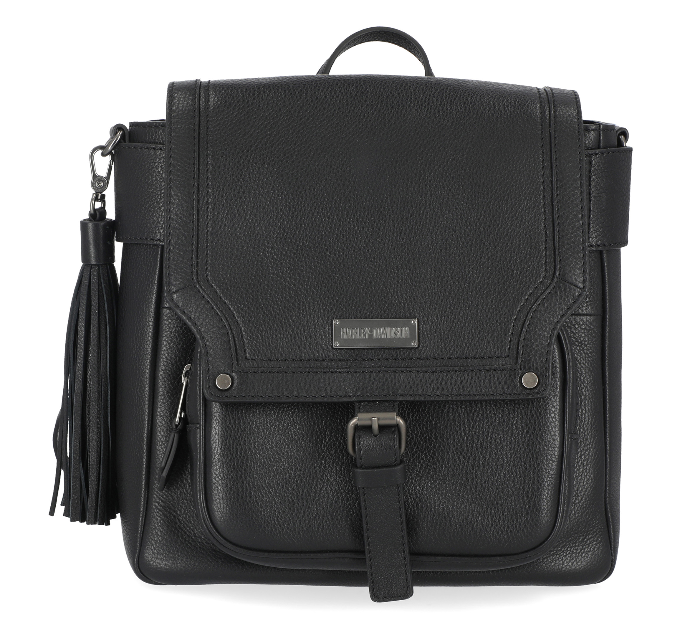 Women's Classic Leather Backpack Black