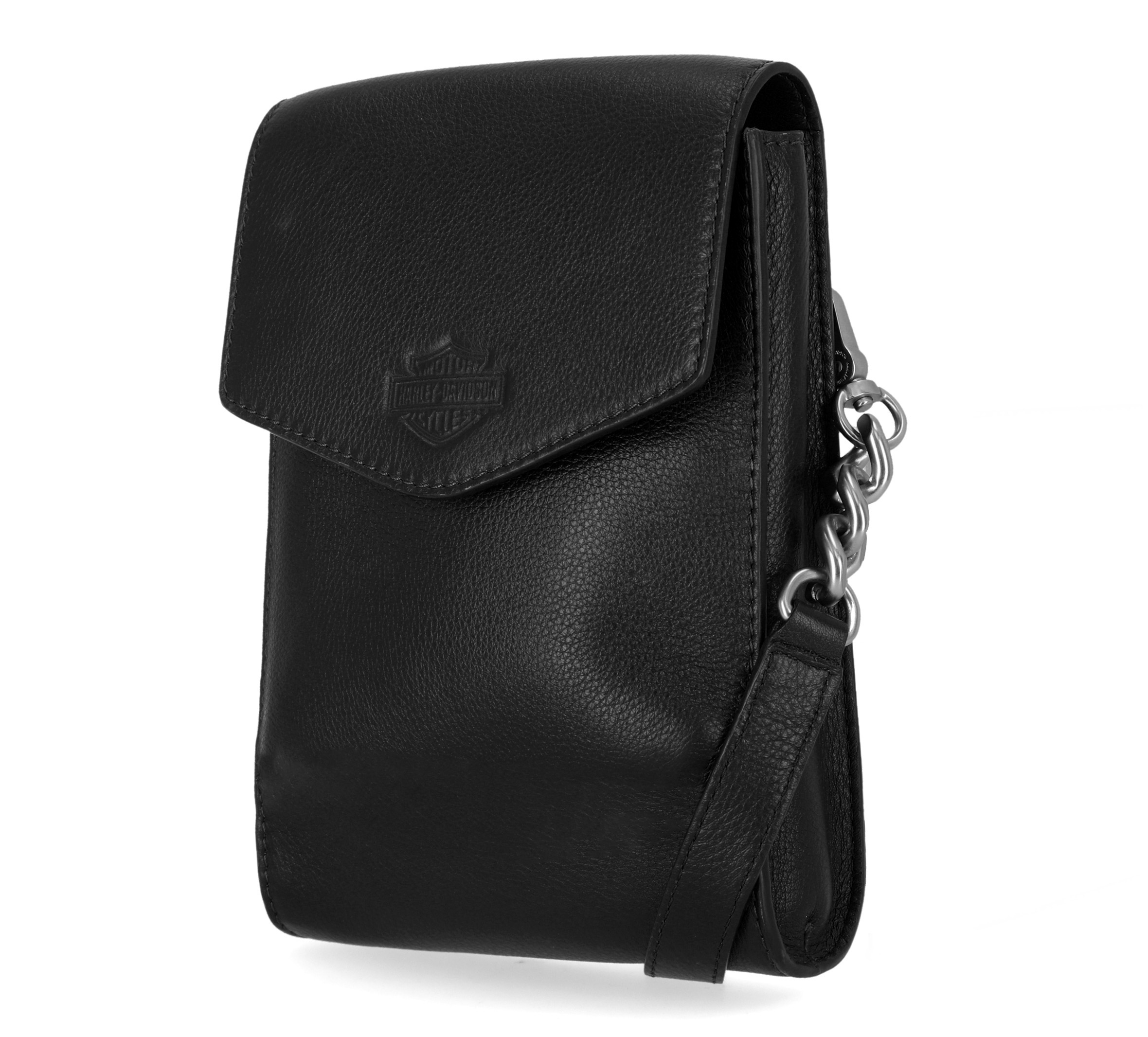 Women's Iconic Bar & Shield Chain Hip Leather Bag
