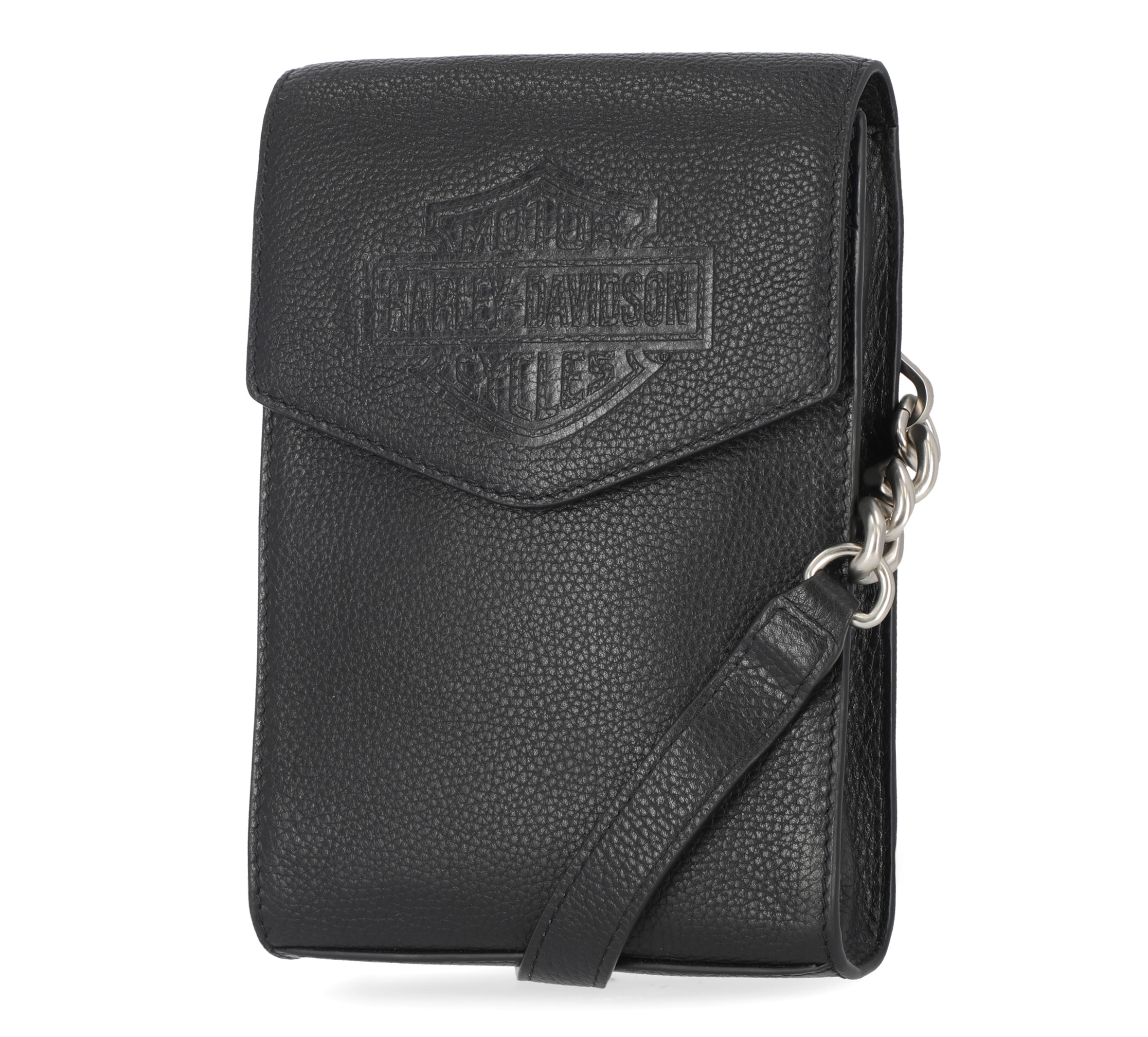 Women's Iconic Bar & Shield Chain Hip Leather Bag