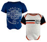 Infant Ribbed 2 Pack Bodysuits - Navy/Vintage Cream