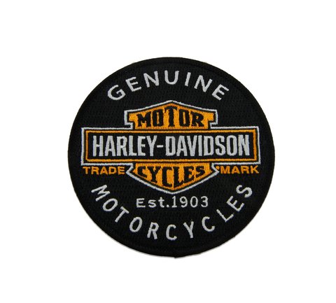 Harley-Davidson Embroidered Snatched Eagle Emblem 5 Sew-On Patch, Black  8015619