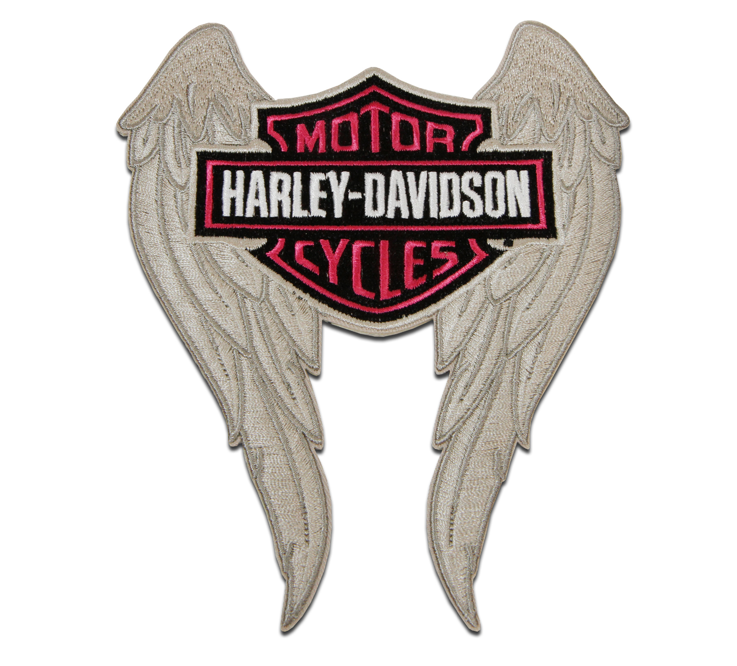 Harley Davidson Patch With Flames Logo. Design for Embroidery