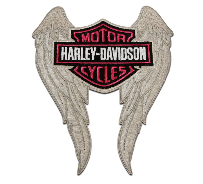 Harley Davidson Black White Grey Bar & Shield Patch New - beyond