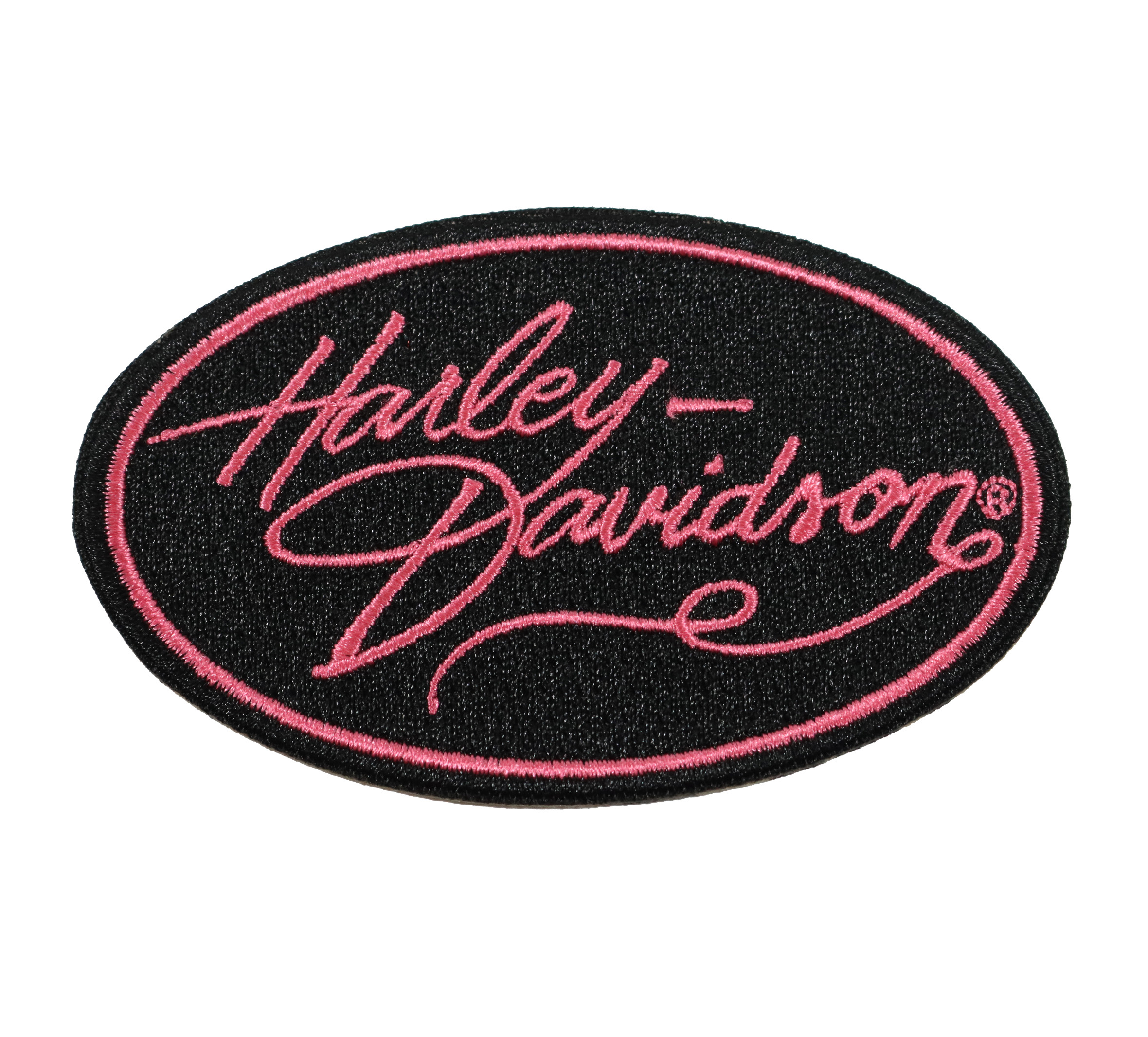 Harley-Davidson Embroidered Harley Gal Oval Emblem 3.5 Sew-On Patch, Black