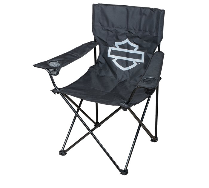 H-D Open Bar & Shield Folding Chair 1