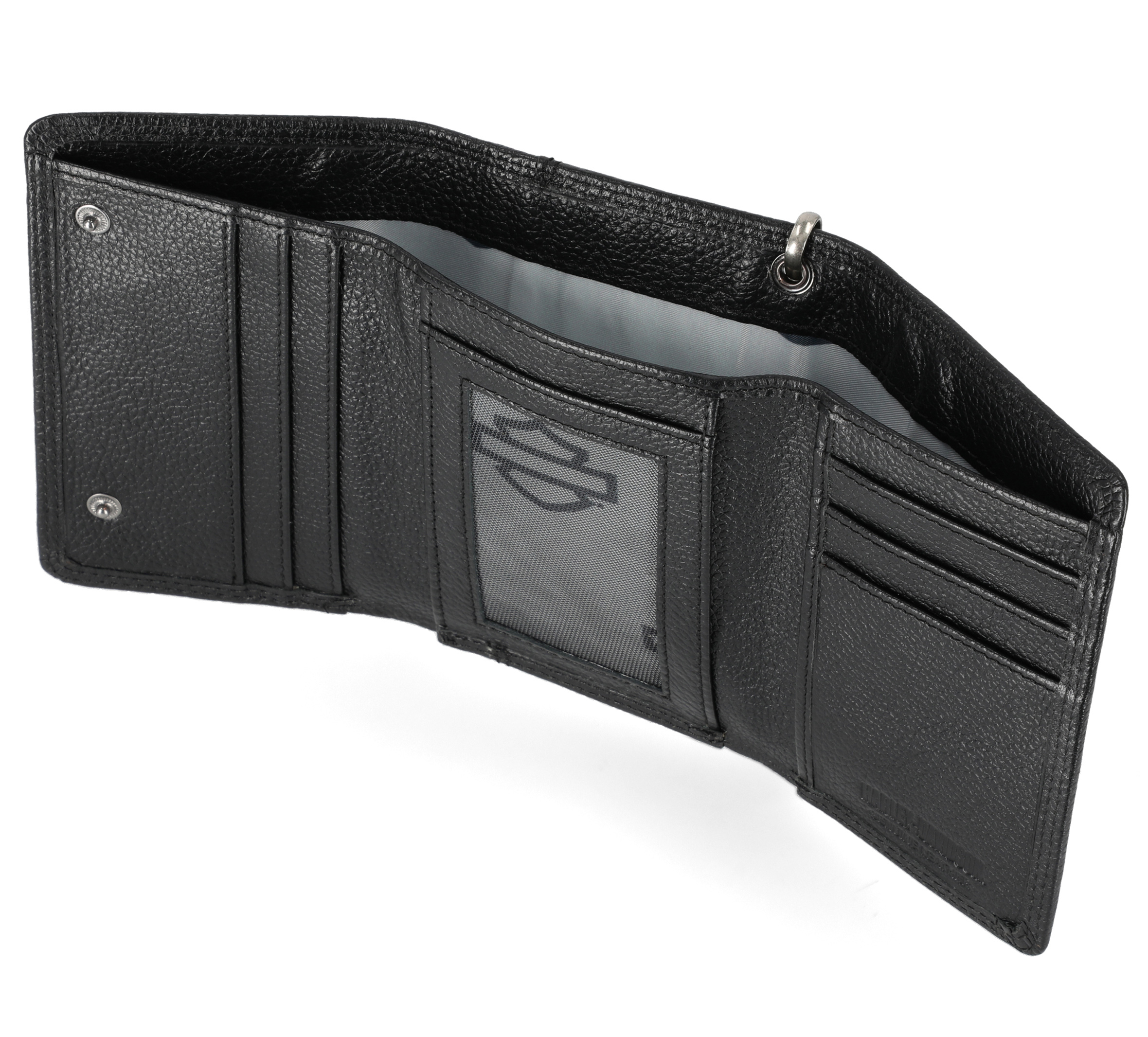 Open Bar & Shield Trifold Chain Wallet