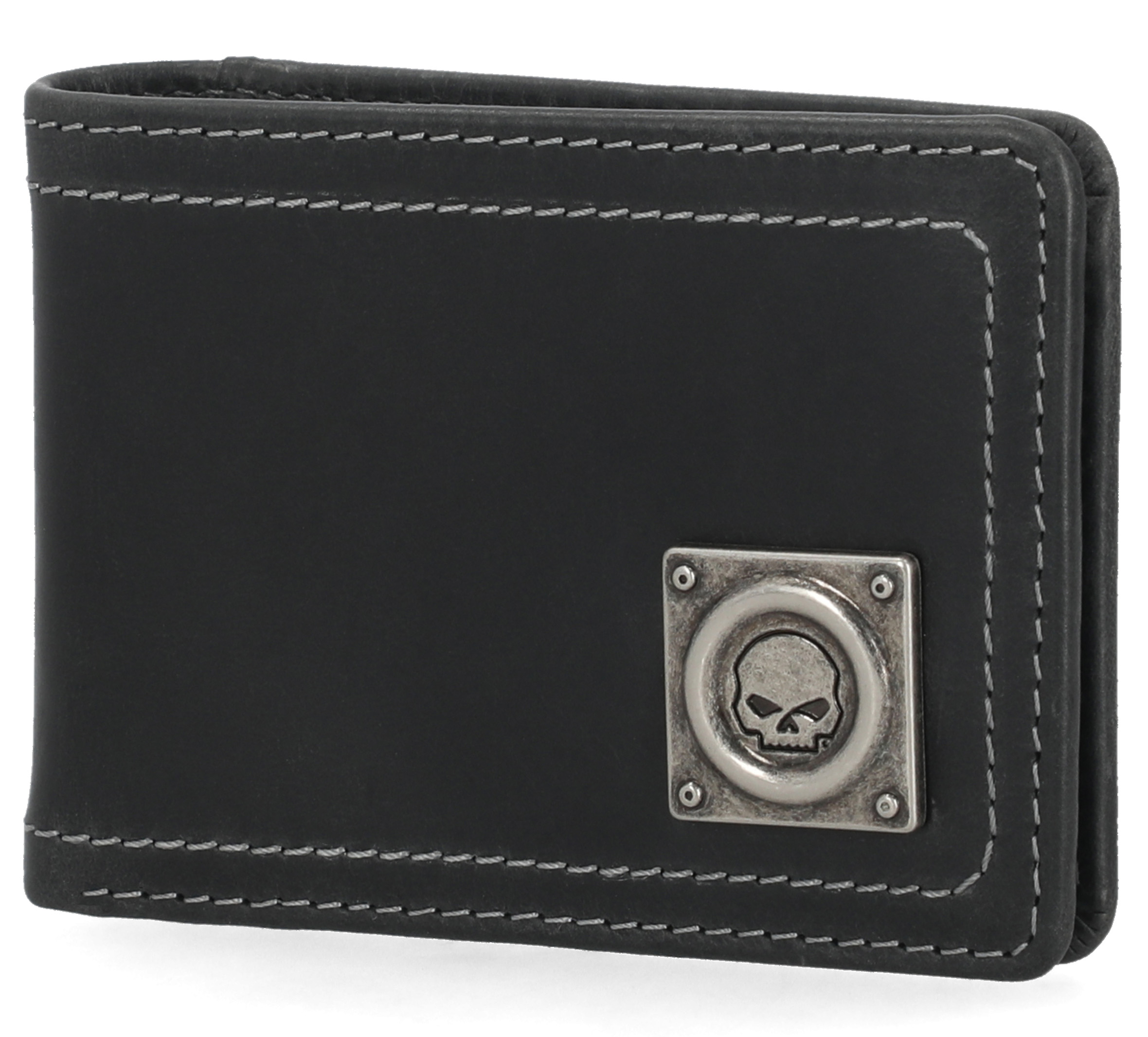 Skull Stitch Front Pocket Wallet