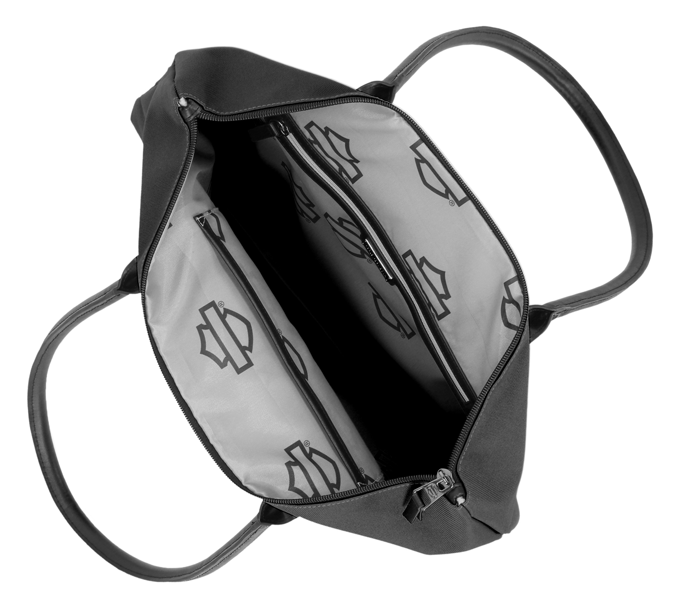 Open Bar & Shield Rhinestone Flat Tote