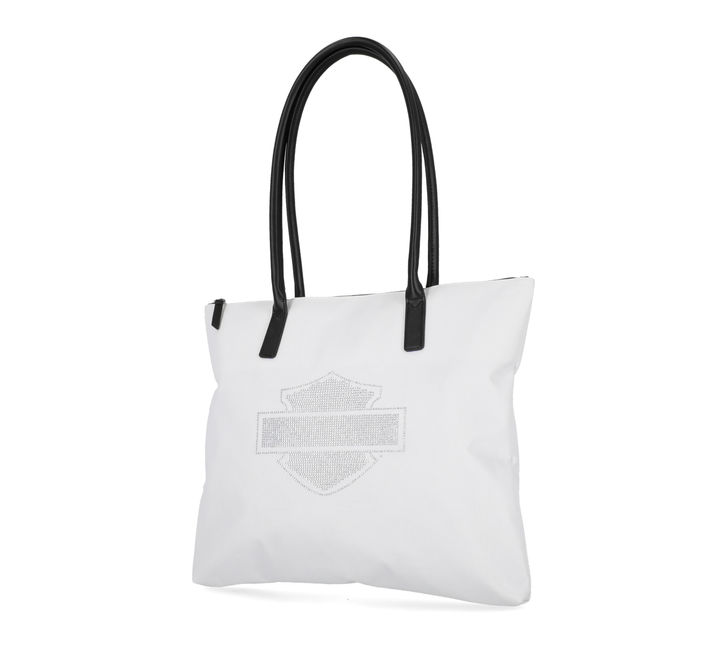 Open Bar & Shield Rhinestone Flat Tote