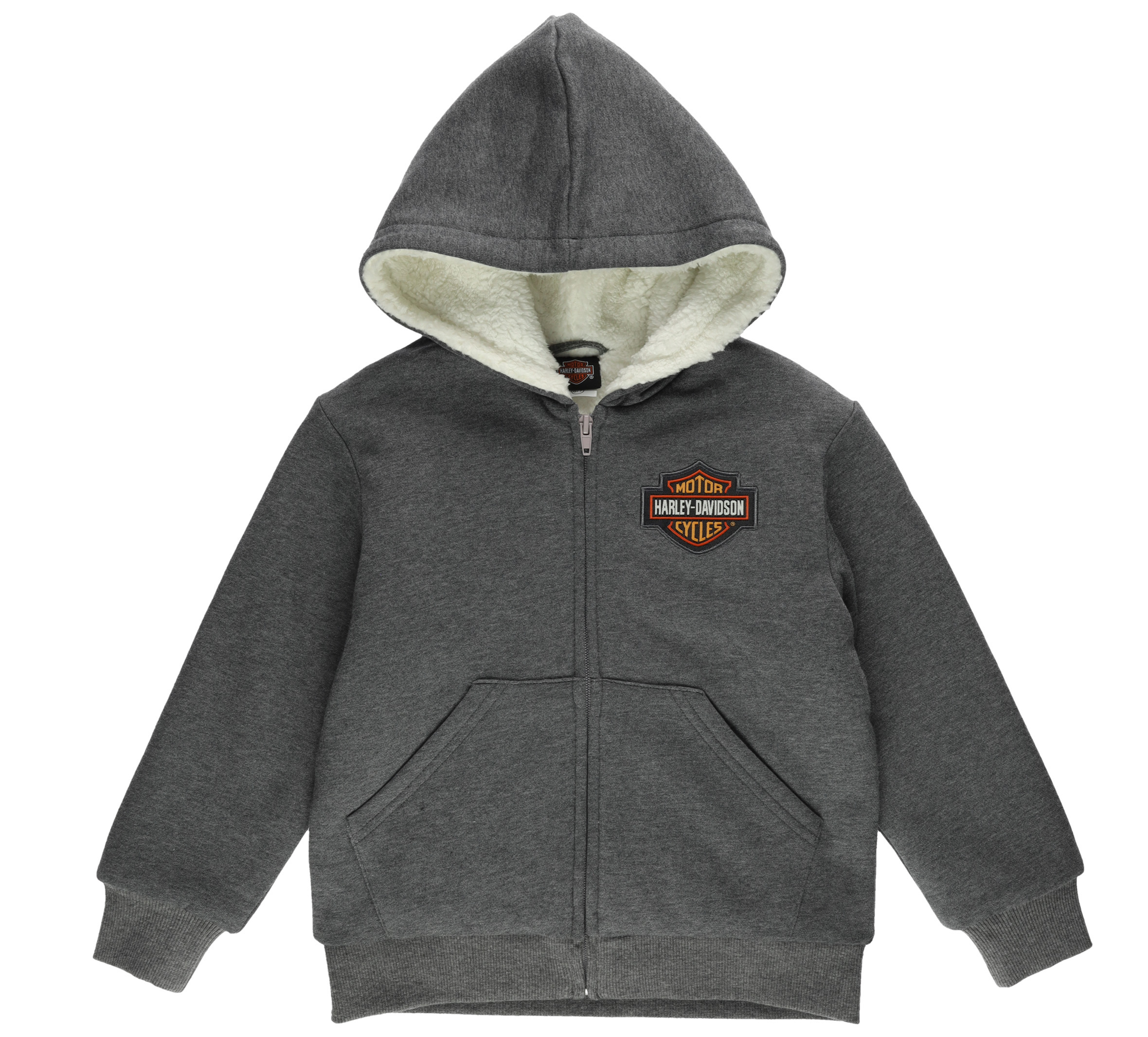 Toddler Boys Bar & Shield Sherpa Lined Fleece Hoodie | Harley