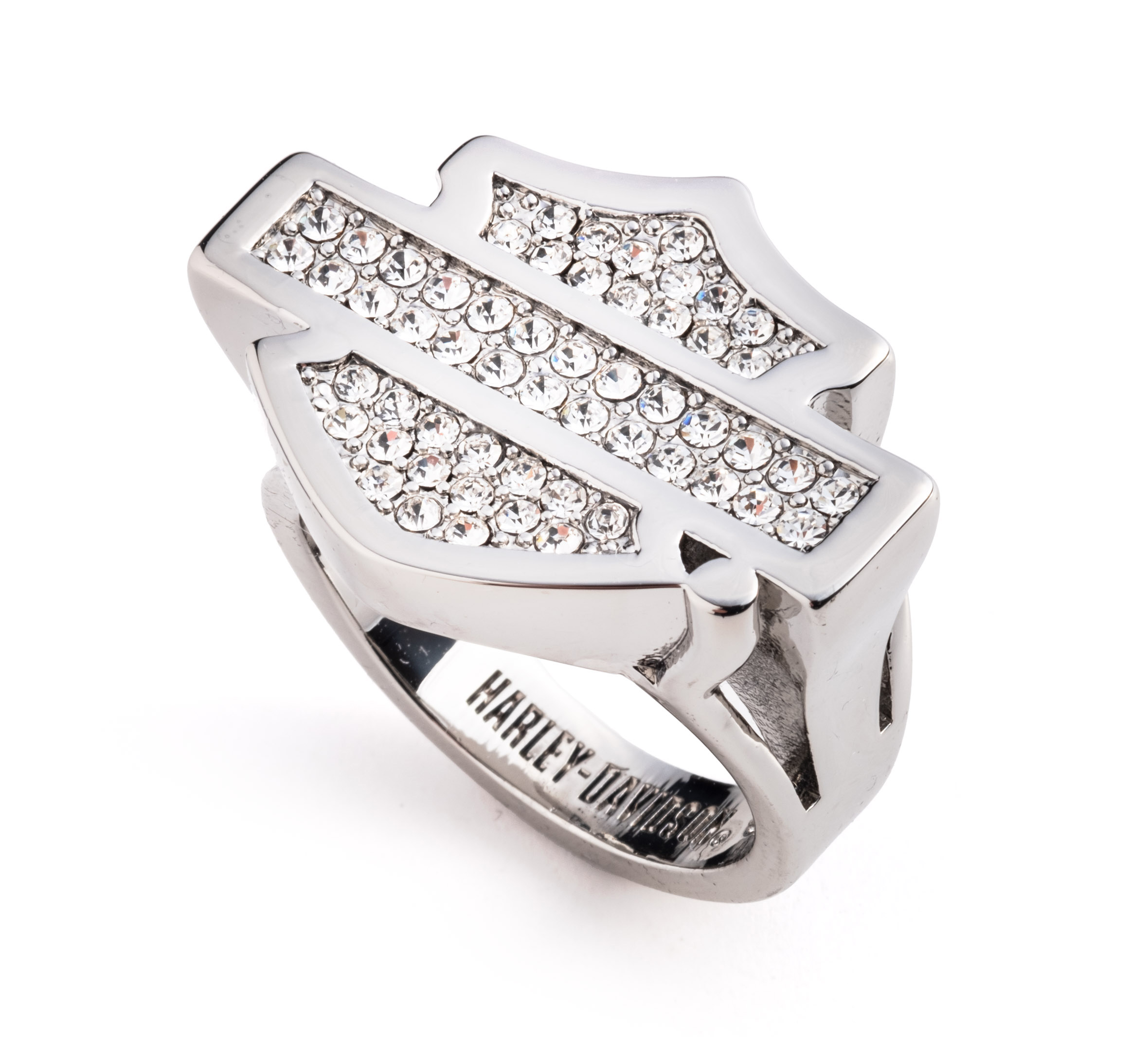 Grosse bague bijoutée Bar & Shield pour femmes