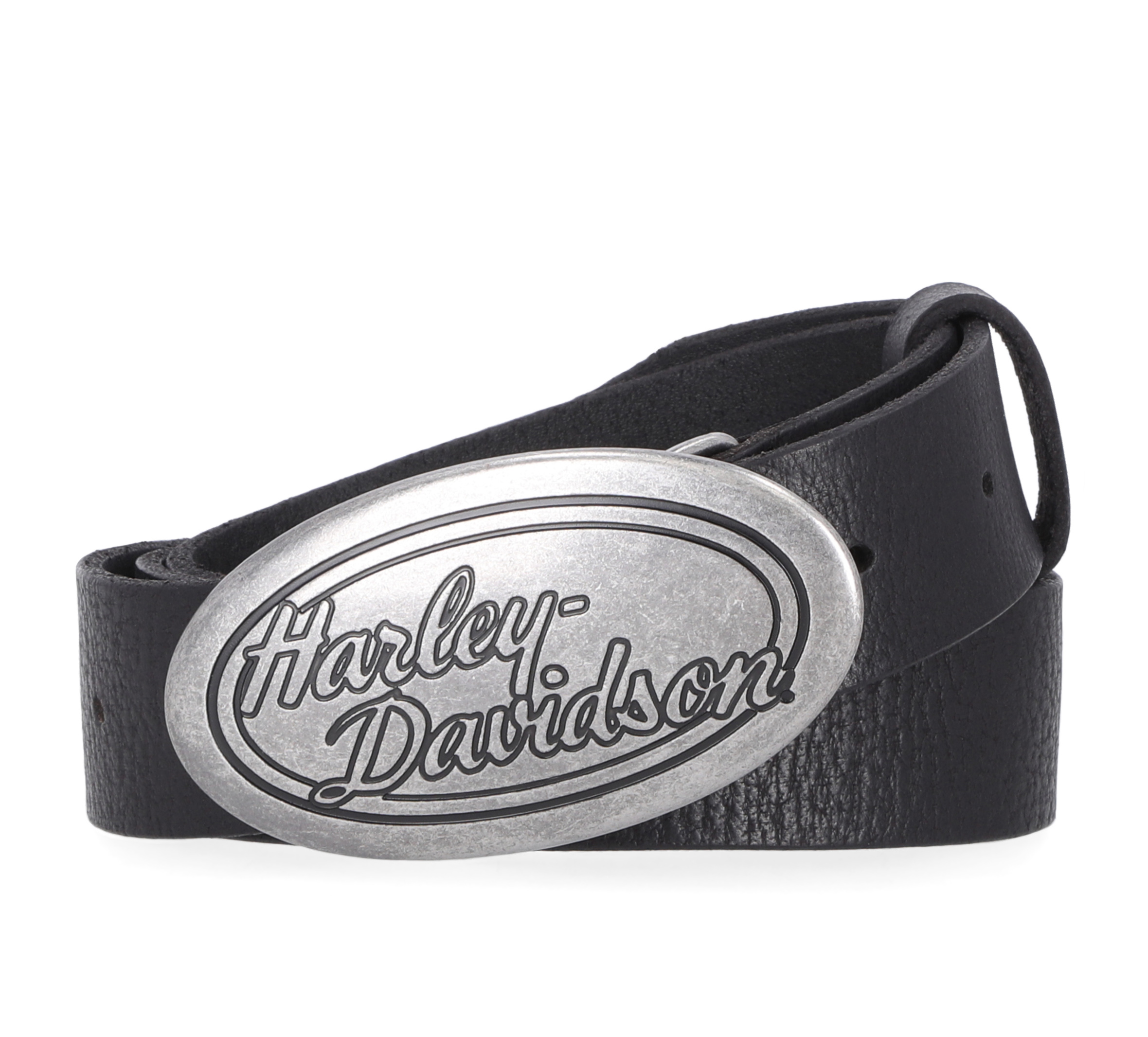 Ceinture à boucle ovale en noir