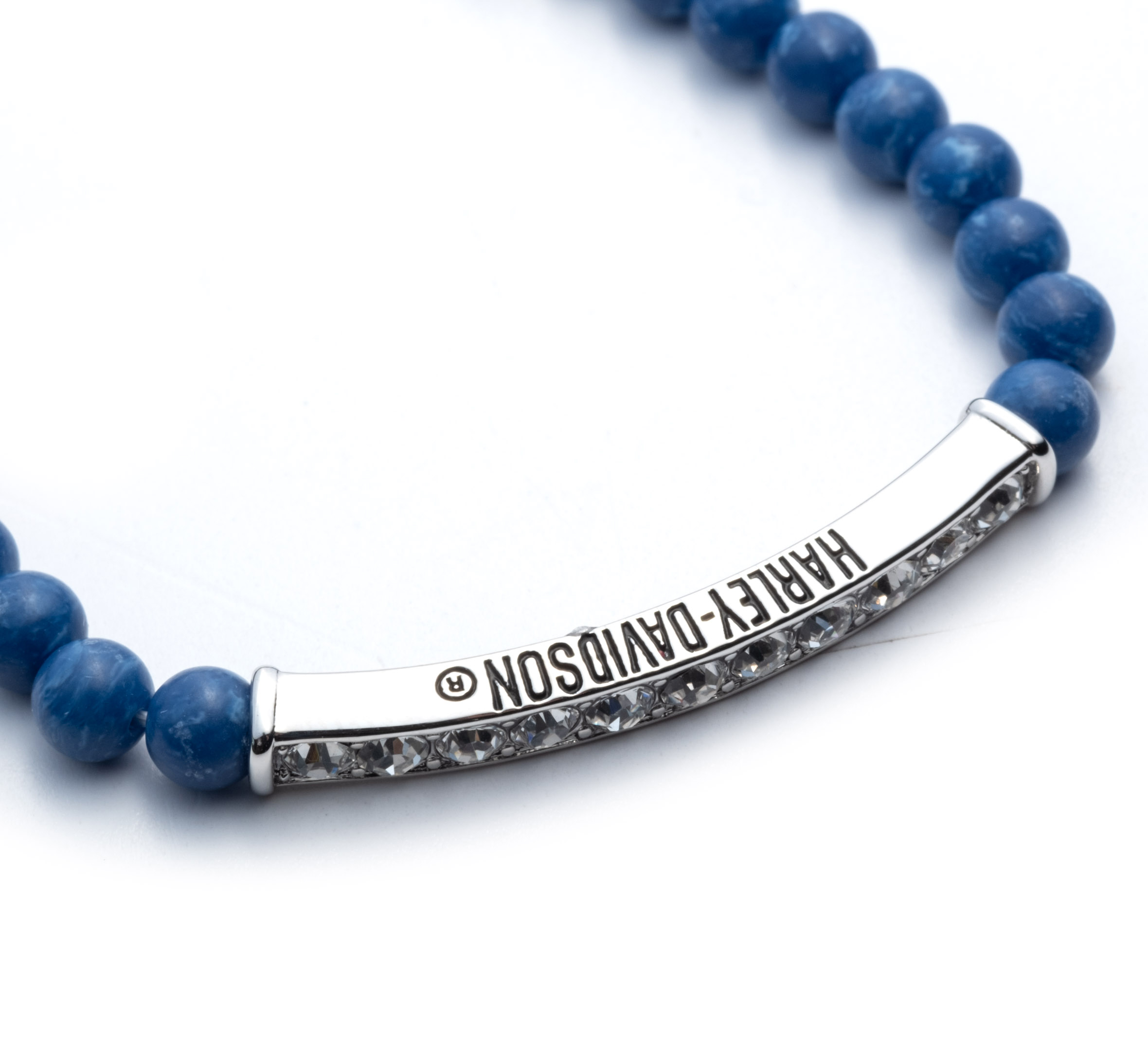 Women's Harley-Davidson® Logo Bar Beaded Slider Bracelet