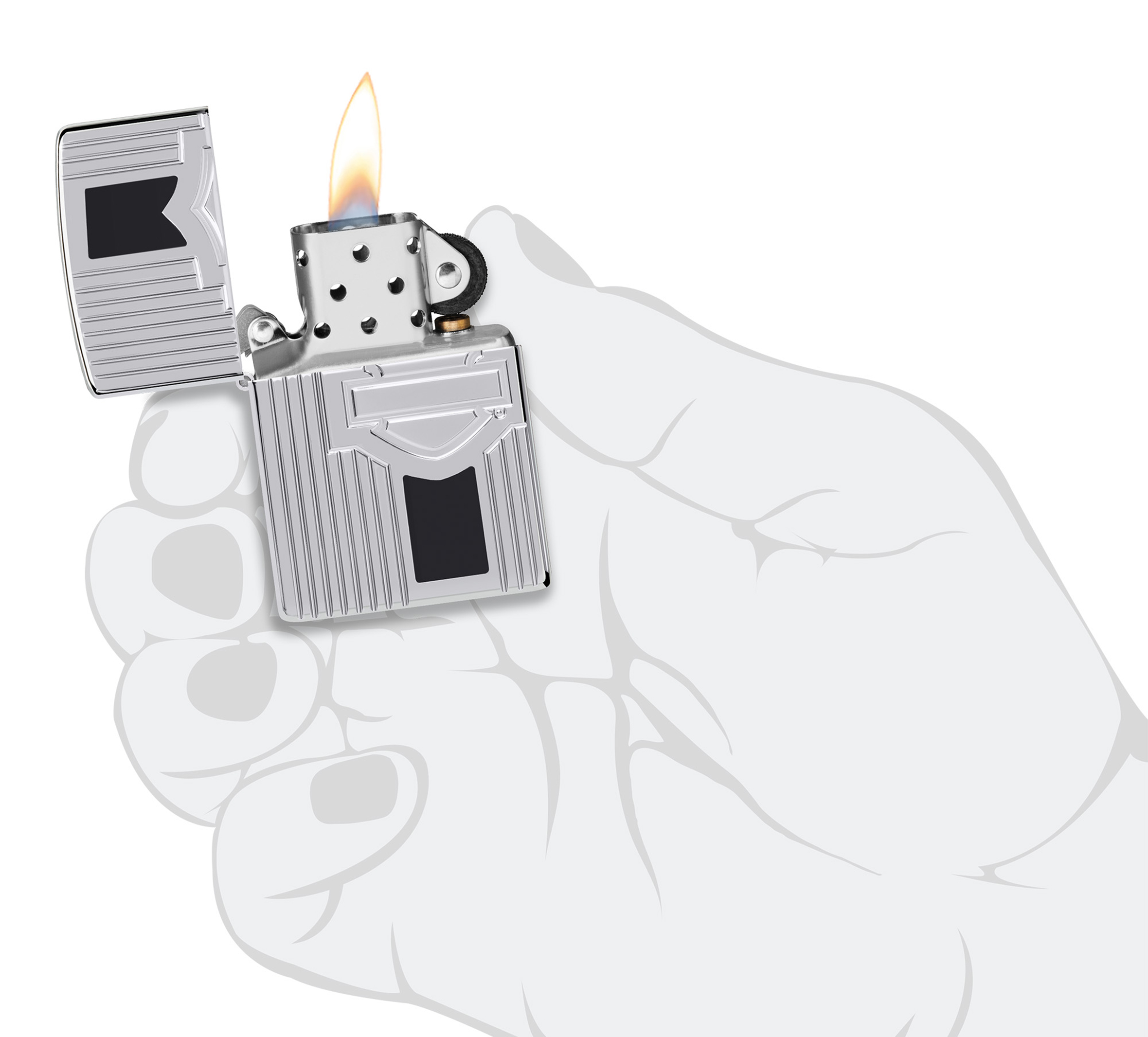 Harley-Davidson® 2025 Limited Edition Deep Carve Armor® High Polish Chrome Windproof Ligher