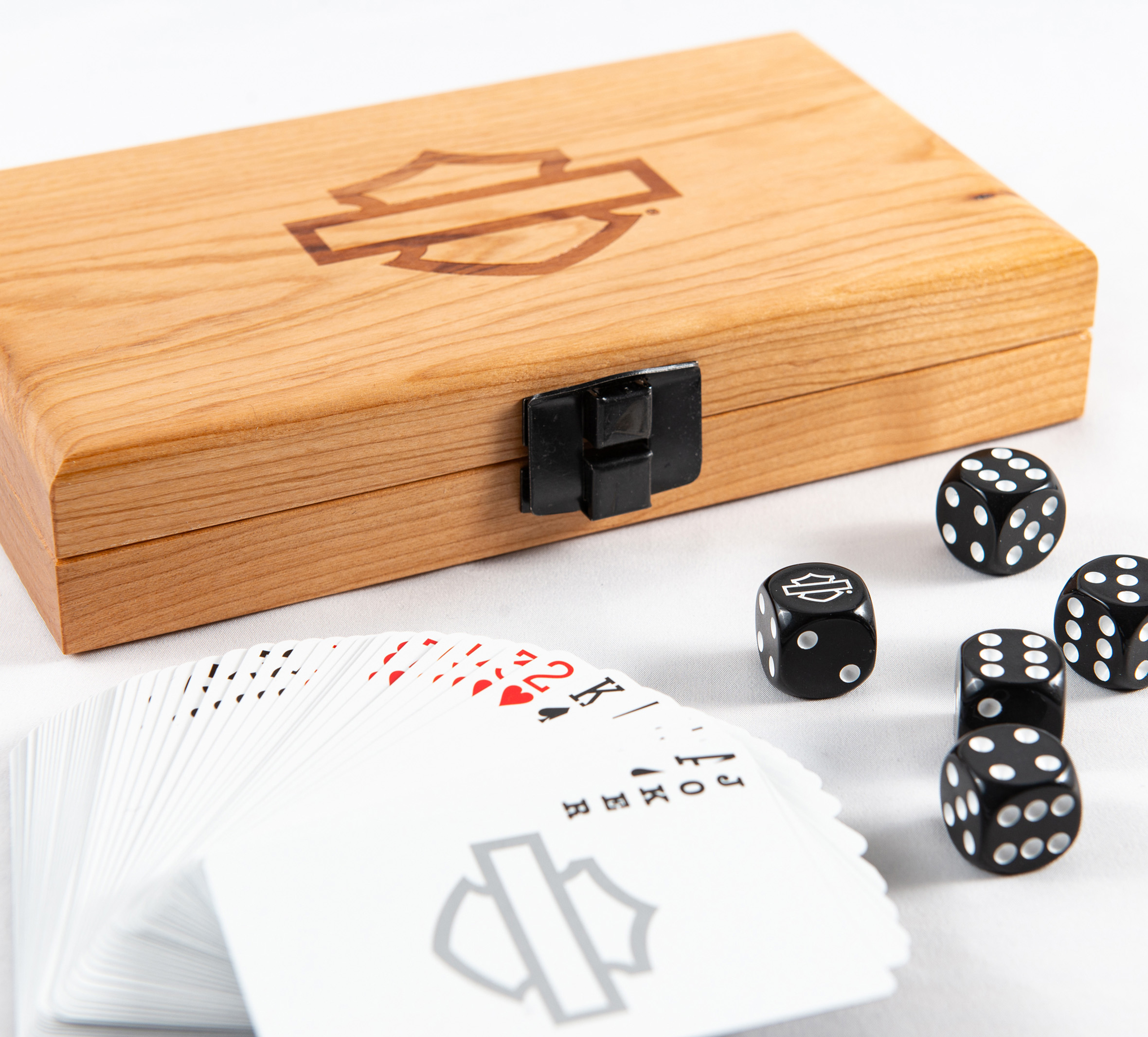 H-D Deluxe 2 in 1 Game Set Double Card Deck / Dice