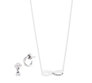 Women's Logo Infinity Sterling Silver Necklace & Earring