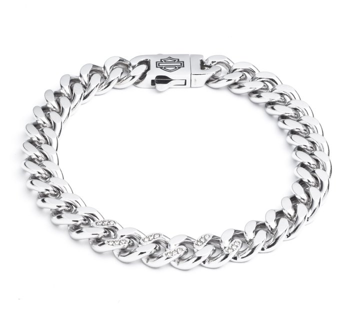 Women's Pave Curb Chain Bracelet 1