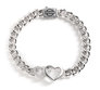 Women's Sterling Silver Double Heart Bracelet
