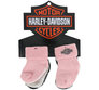 Infant Girls 3 Pack Socks in Dusty Pink