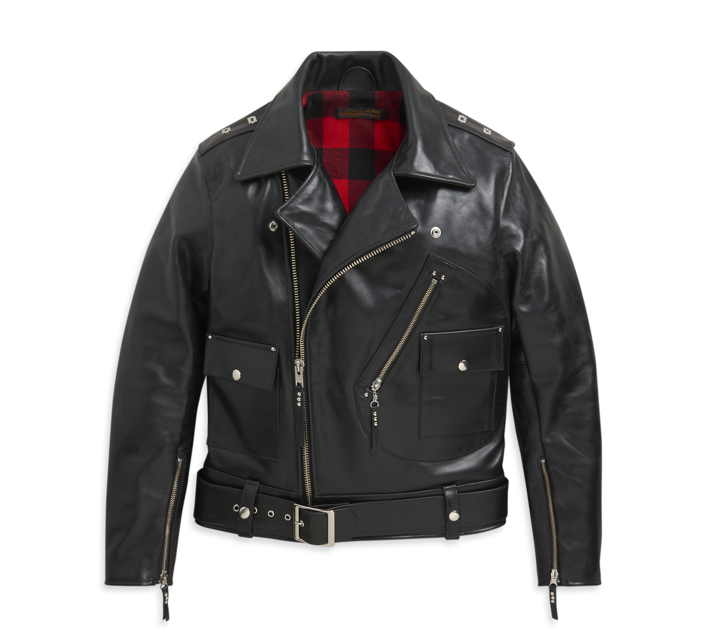 First Mfg Co Mens Warrior King Leather Jacket Black, 5X-Large 