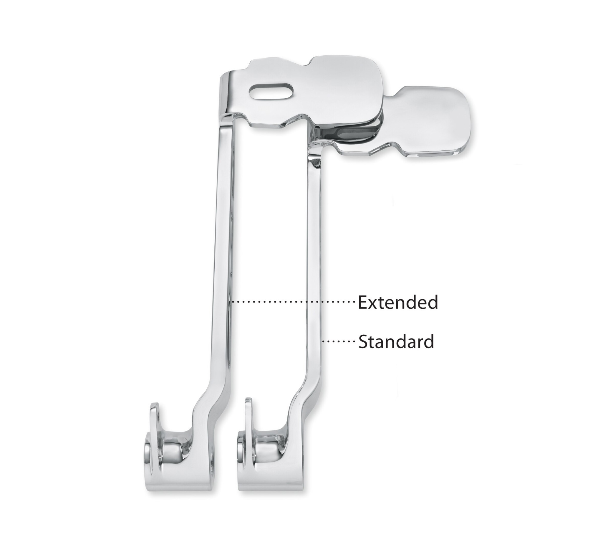 Chrome Extended Reach Billet Rear Brake Lever 4263803 Harley