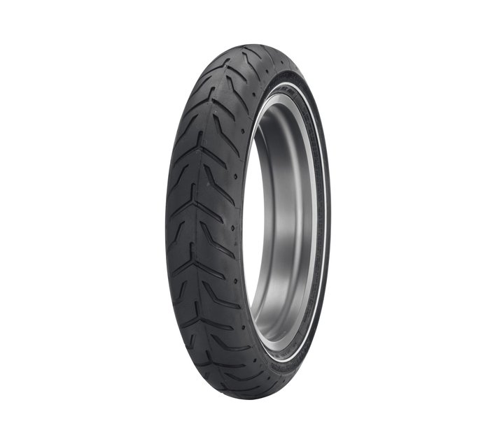Dunlop Tire Series - D408F 130/80B17 Slim Whitewall - 17 in. Front 1