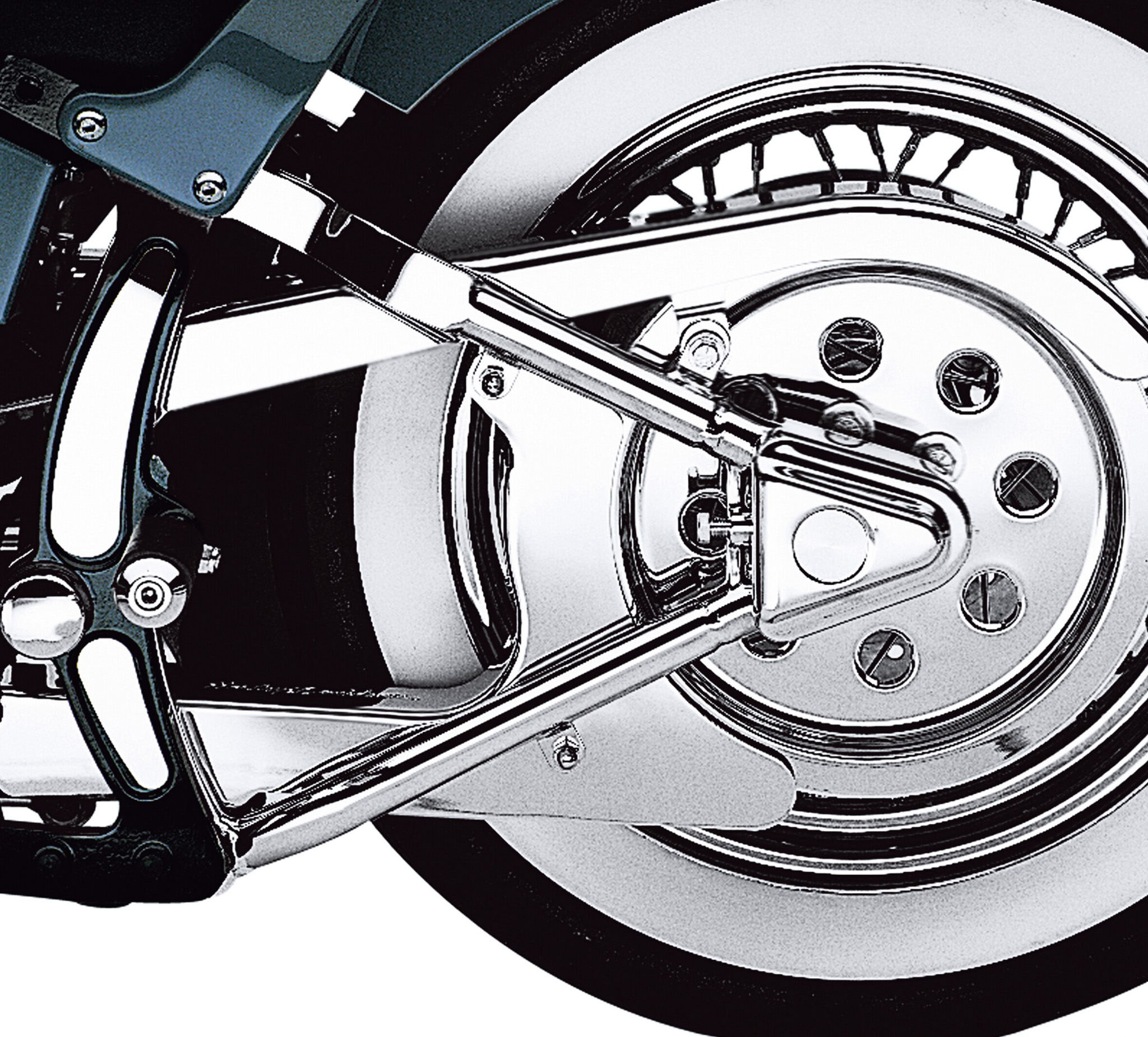 Chrome Rear Axle Caps Smooth Style fits Harley-Davidson