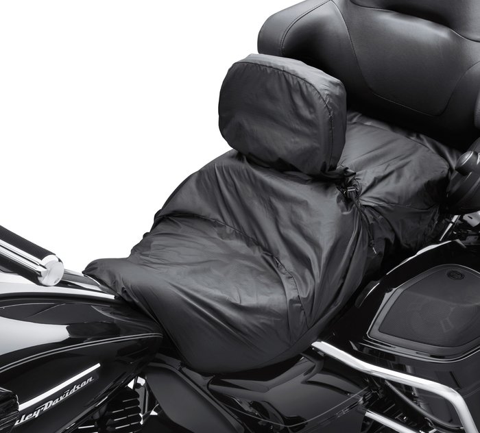 Touring Seat Rain Cover With Rider Backrest 52952 97 Harley Davidson Europe - Harley Davidson Motorcycle Seat Covers
