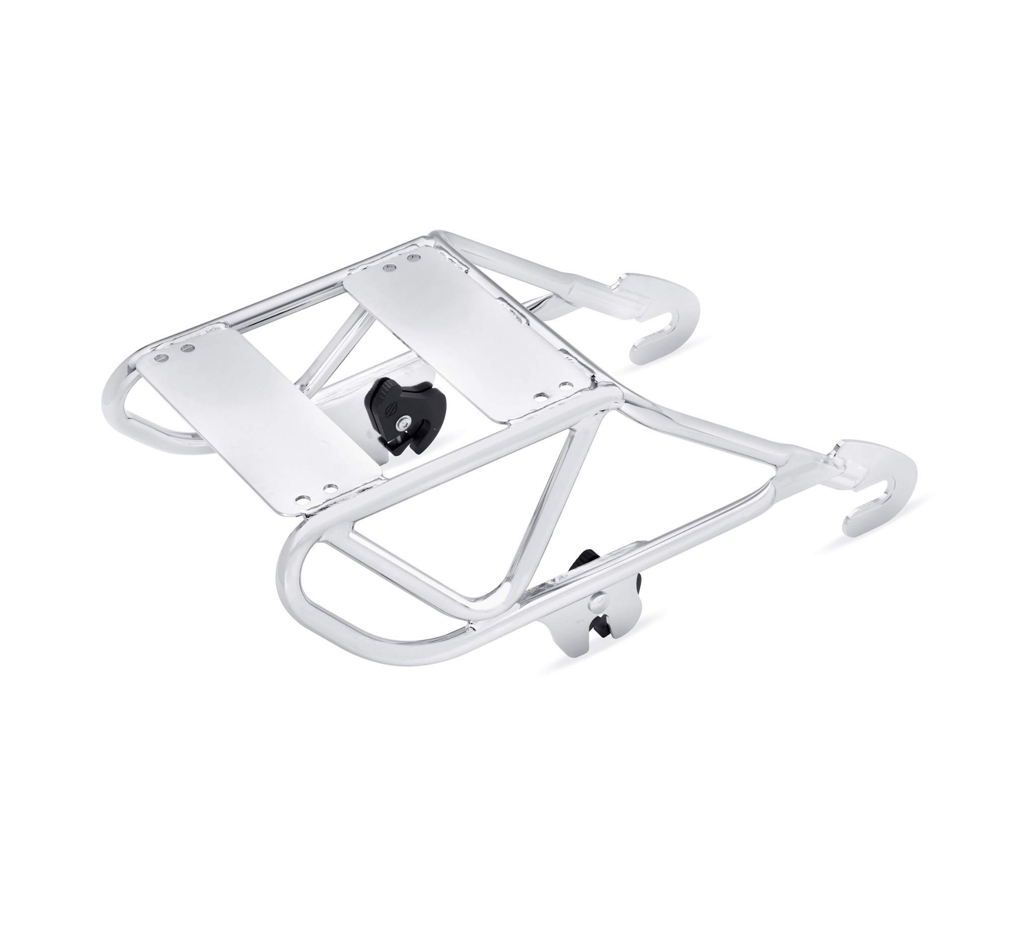 Chrome Detachable Two Up Tour Pak Mounting Rack Mount Pack & 4-Point for Harley Davidson Touring like Street Glide Road King Trunk Box Quick Release ref 53276-09B ref 54205-09A 