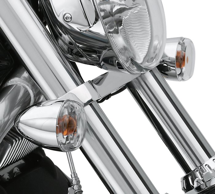 Pair Of Chrome Metal Headlights Headlamps Suitable For Triking Kit Cars 