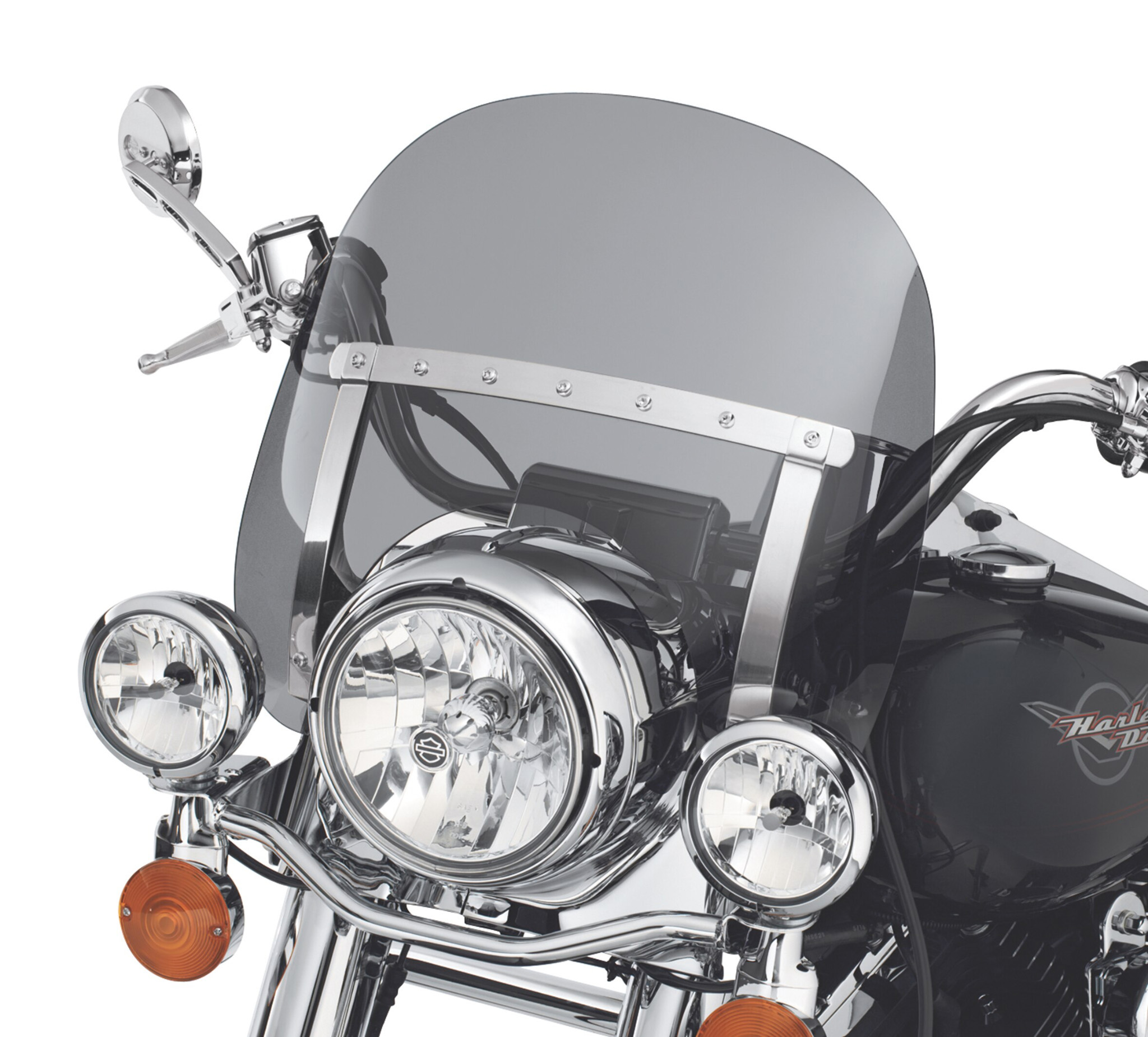 Harley Davidson Road King DARK tint windshield OEM height 19" Lexan polycarb 