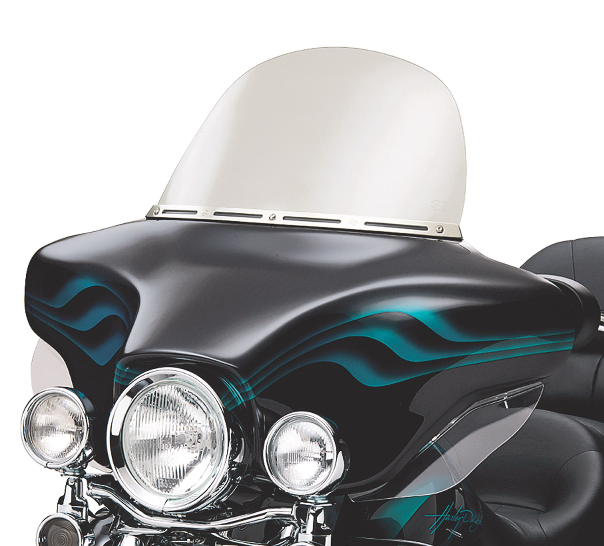 US Black 4-Slot Windshield Trim for Harley Electra Glide Ultra Classic FLHTCU 