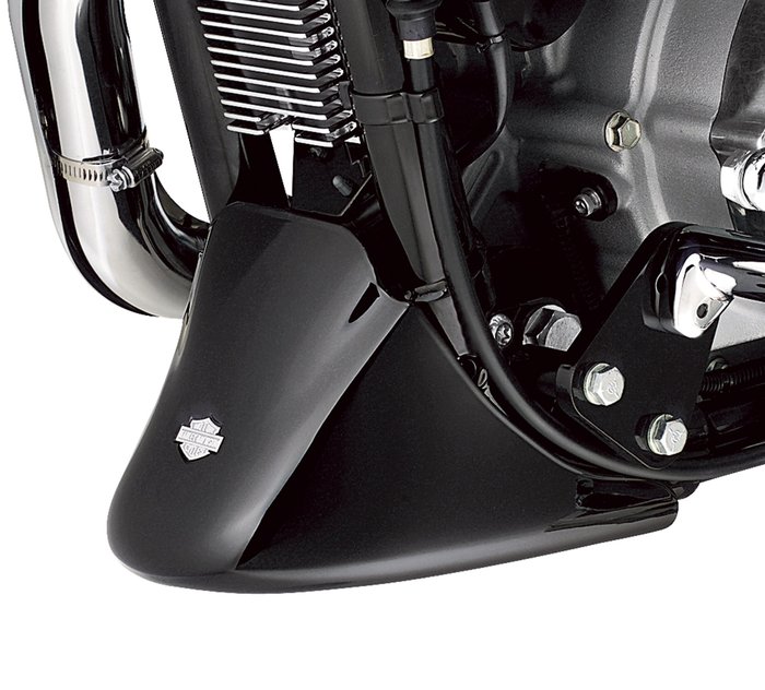 Metal Bracket For 2004-2014 Harley Davidson Sportster XL 883 883C 1200C Custom Low Set of Glossy Black Front Chin Spoiler Cover