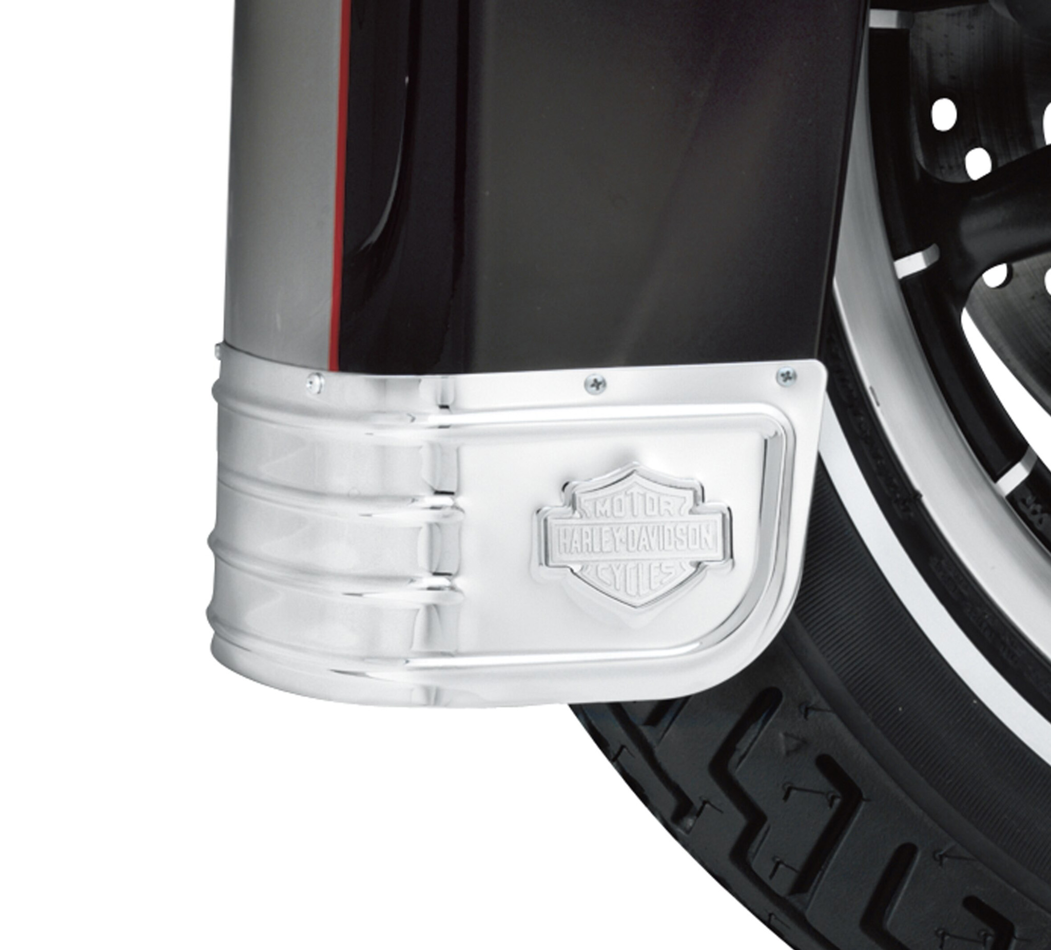 0517 oem Harley Davidson softail deluxe flstn chrome front fender trim