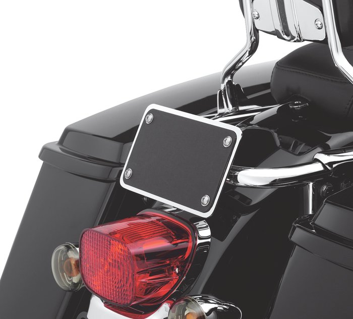Compatible avec Harley-Davidson Street 750 Support DE Plaque D'IMMATRICULATION RÉGLABLE pour Motos Support DE Plaque HOMOLOGUÉ Universel LAMPA Noir 270X190X35MM 