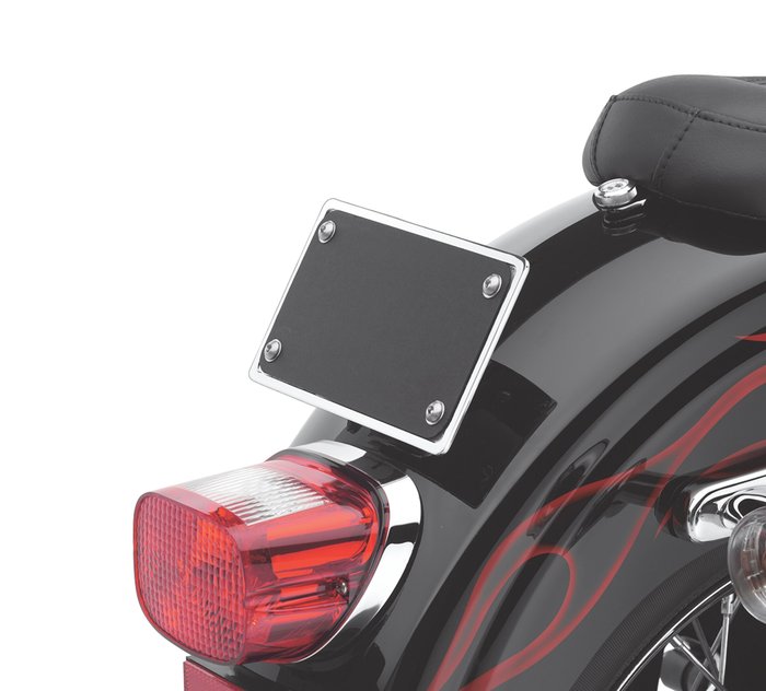 Chrome Laydown Licence/Number Plate Mount Holder for Harley-Davidson/Custom 