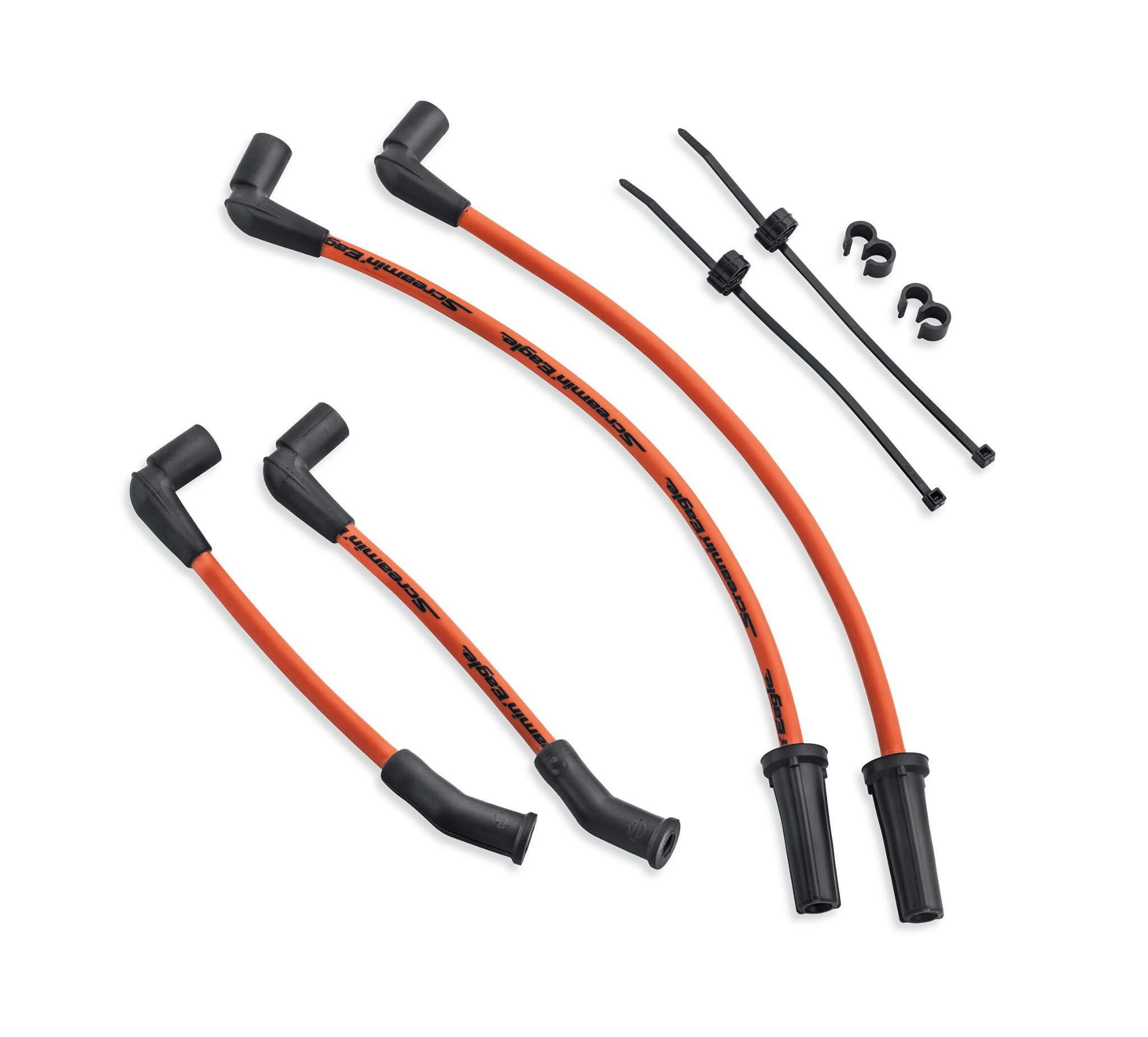 Orange Copper Core 7mm Spark Plug Wire Kit fits Harley-Davidson